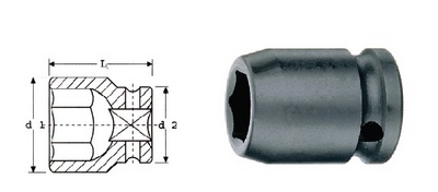 1/2”外六方英制强力套筒